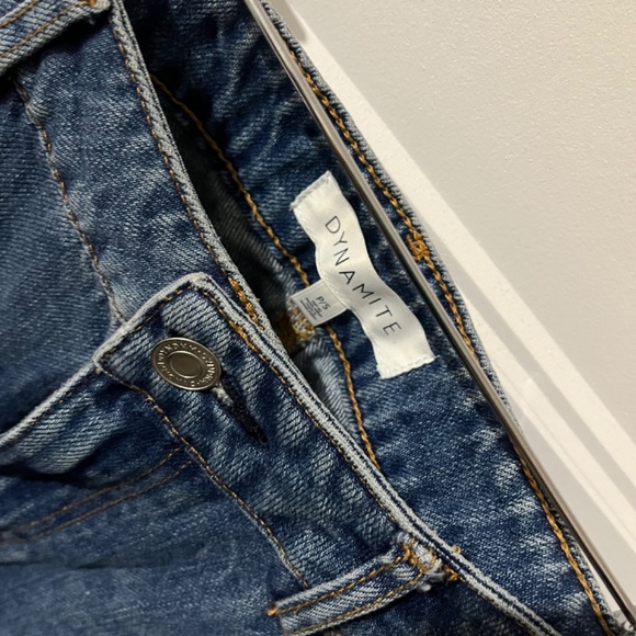 Dynamite jean skirt women’s small red white blue stripe on side - Picture 2 of 2